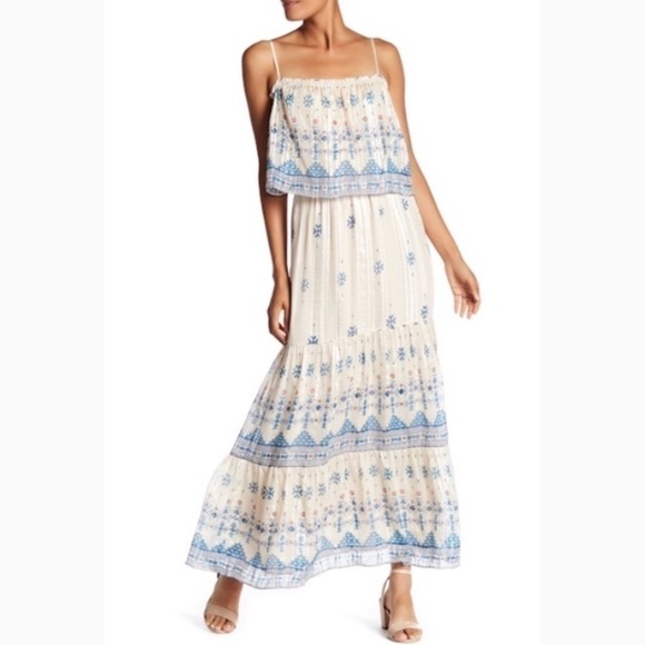 New Joie Sorne Silk Popover Maxi Dress - Picture 2 of 8